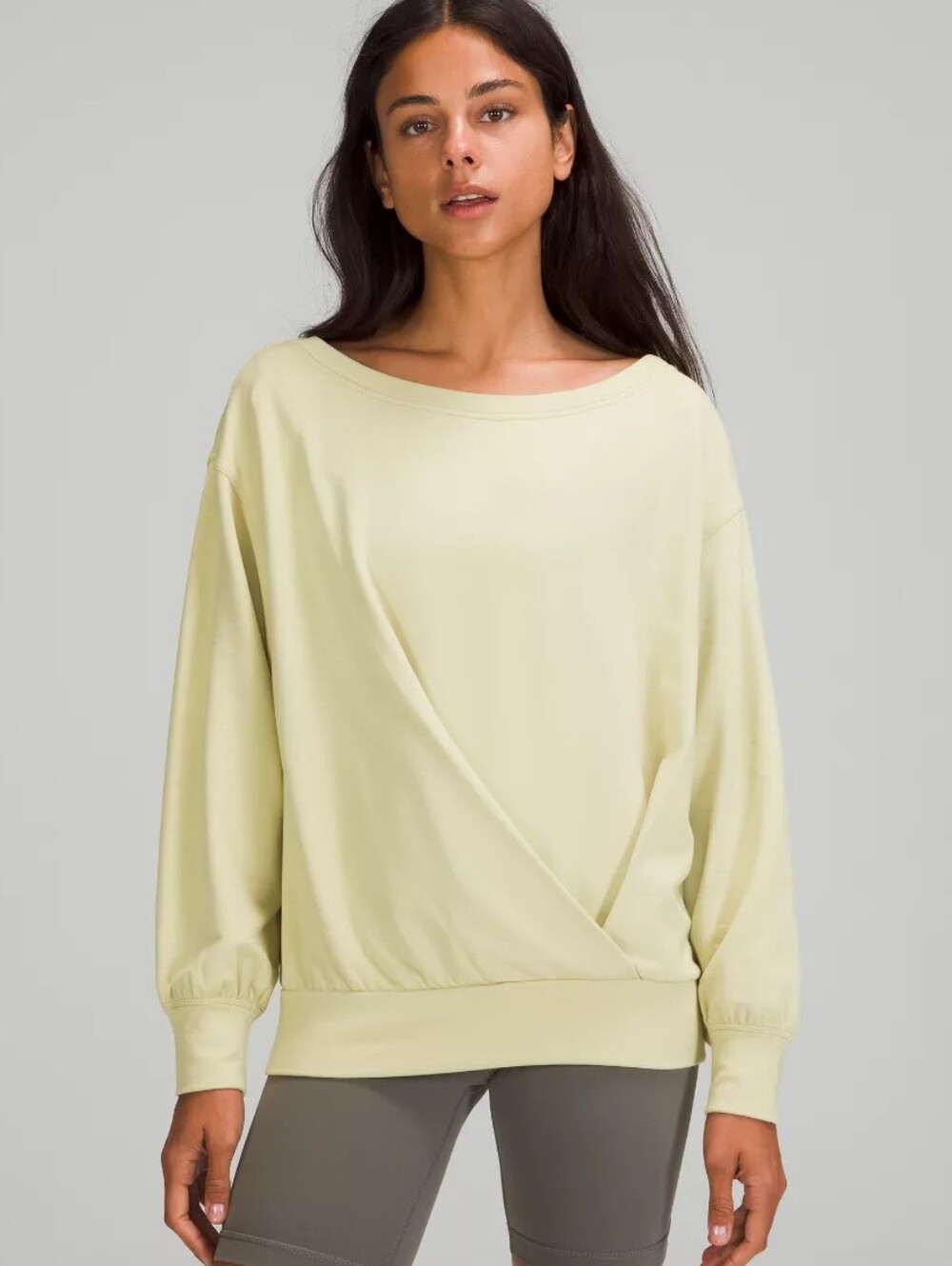 {8} Lululemon Modal Fleece Pullover Yellow **tiny flaw**